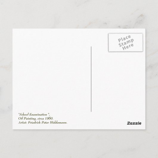 Leraar en Studenten Schilderen. beeldende kunst Briefkaart (Achterkant)