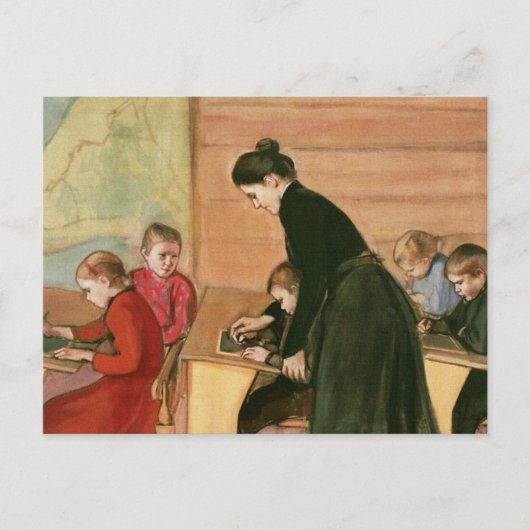 Leraar en Studenten Schilderen Briefkaart (Voorkant)