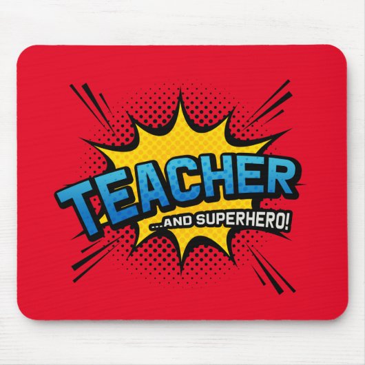 Leraar en superheld - Schooleinde van term Gift Muismat (Voorkant)