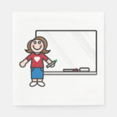 Leraar en whiteboard Napkins Servet (Voorkant)