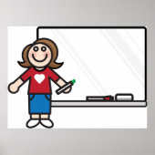 Leraar en whiteboard poster (Voorkant)