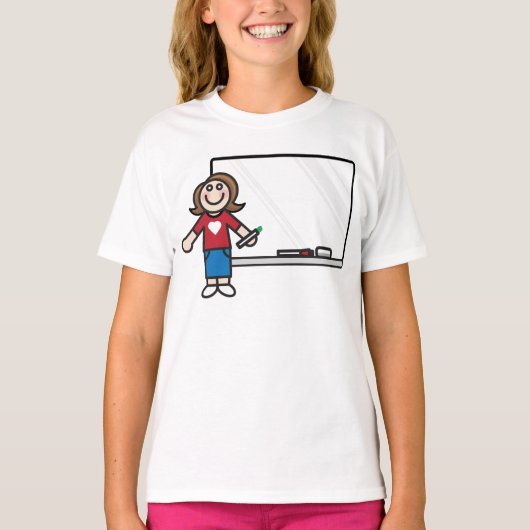 Leraar en whiteboard T-Shirt (Voorkant)