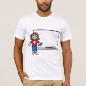 Leraar en whiteboard t-shirt (Voorkant)