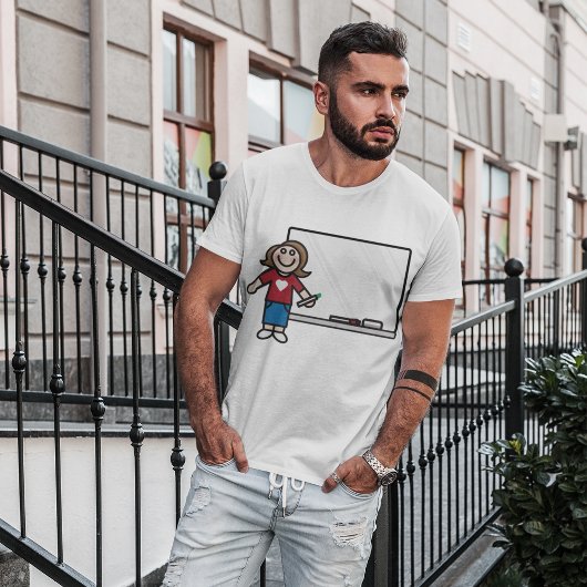 Leraar en whiteboard t-shirt