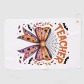 Leraar Eng Halloween Golfhanddoek (Horizontaal)