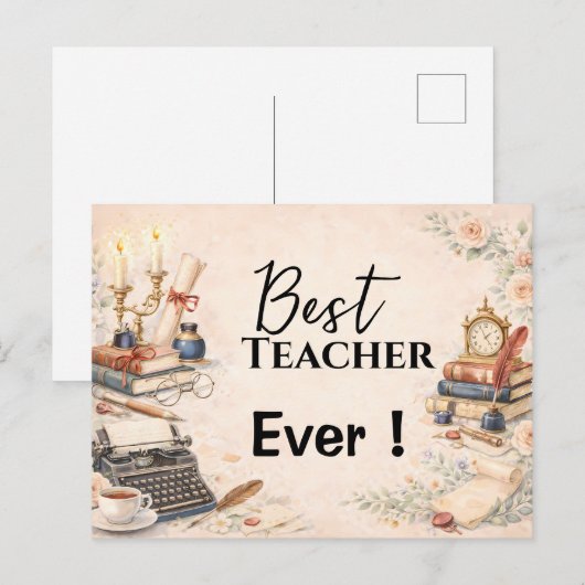 Leraar Engels Bedankcadeau Einde Schooljaar Briefkaart (Voorkant / Achterkant)