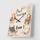 Leraar Engels Bedankcadeau Einde Schooljaar Vierkante Klok (Hoek)