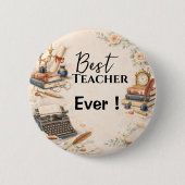 Leraar Engels Bedankje Einde Schooljaar Ronde Button 5,7 Cm (Voorkant)