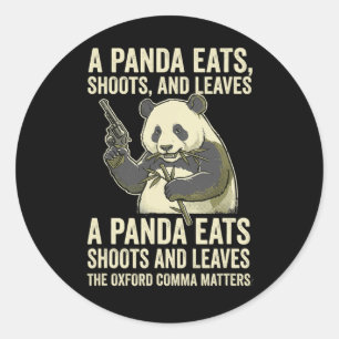 Leraar Engels Grammatica Interpunctie Humor Oxford Ronde Sticker