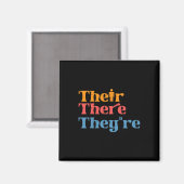 Leraar Engels Their There Theyre Funny Grammatica Magneet (Voorkant / Achterkant)