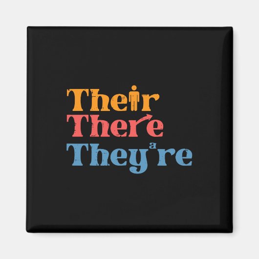 Leraar Engels Their There Theyre Funny Grammatica Magneet (Voorkant)