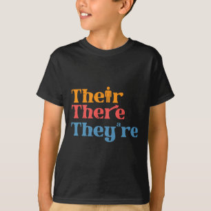 Leraar Engels Their There Theyre Grappige Grammati T-shirt