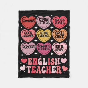 Leraar Engels Valentijnsdag Grammatica Leraar Enge Fleece Deken