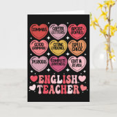 Leraar Engels Valentijnsdag Grammatica Leraar Enge Kaart (Gele Bloem)