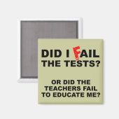 Leraar Faalt Grappige Koelkast Magnet (Voorkant / Achterkant)