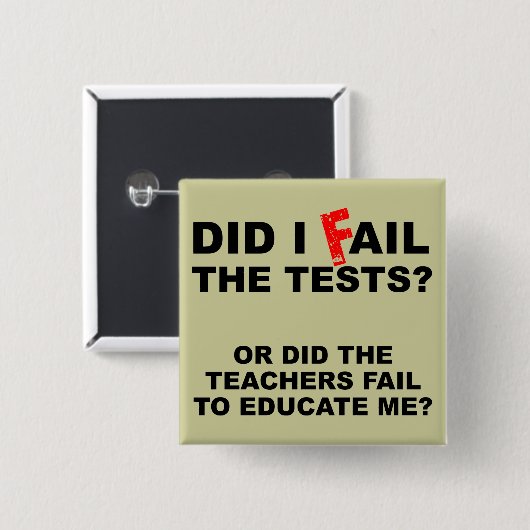 Leraar Fail Funny Button Badge (Voorkant /achterkant)