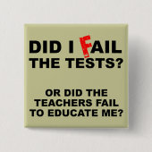Leraar Fail Funny Button Badge (Voorkant)