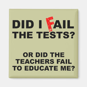 Leraar Fail Funny Fridge Refkoelkast Magnet