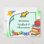  leraar Feedback Commentaar op Student Notitiekaartje (Voorkant)