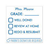 Leraar Feedbackstudenten Homework Review Aangepast Zelfinktende Stempel (Design)
