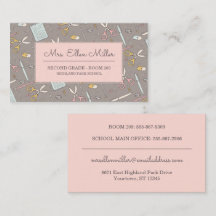 leraar | Feminine Sketch Pink/Taupe School