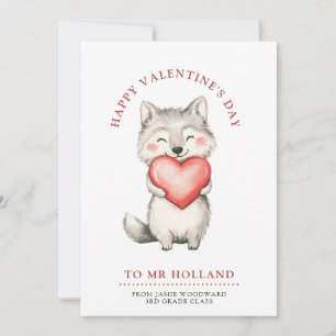 Leraar Fijne Valentijnsdag    Feestdagenkaart