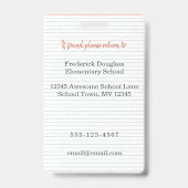 Leraar Foto ID Badge klaslokaal, ik zonder masker (Back)