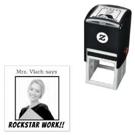 Leraar Foto Rockster / Gepersonaliseerd Zelfinktende Stempel