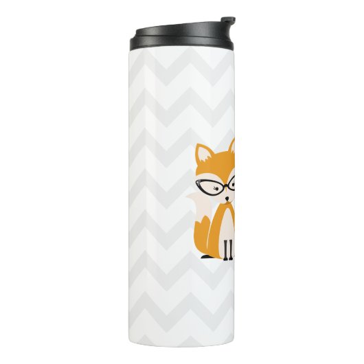 Leraar Fox Chalkboard Chevron Thermosbeker (Gedraaid links)