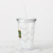 Leraar Fox Chevron Pattern Acryl Drinkbeker (Links)