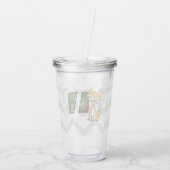 Leraar Fox Chevron Pattern Acryl Drinkbeker (Achterkant)