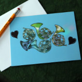 leraar Franse Horn Marching Band Briefkaart