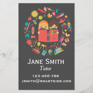 leraar freelance geletterdheid of leraar voor kind flyer