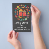 leraar freelance geletterdheid of leraar voor kind flyer (Hand)