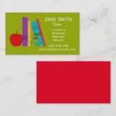 leraar freelance geletterdheid of leraar voor kind visitekaartje (Voorkant / Achterkant)