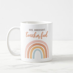 Leraar Fuel Boho Rainbow Teacher Appreciation Koffiemok