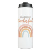 Leraar Fuel Boho Rainbow Teacher Appreciation Thermosbeker (Voorkant)