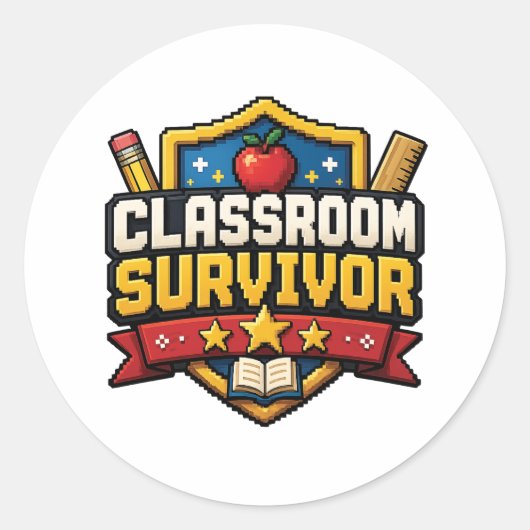 Leraar Gamen Badge Ronde Sticker (Voorkant)