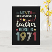 Leraar geboren in 1971 50e verjaardag Gift Teachin Kaart (Gele Bloem)