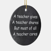 Leraar geeft aandelen voor Chalkboard Gift Idee Keramisch Ornament (Rechts)
