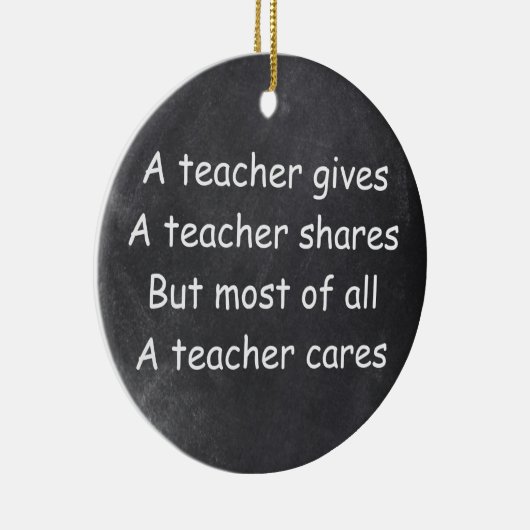 Leraar geeft aandelen voor Chalkboard Gift Idee Keramisch Ornament (Rechts)