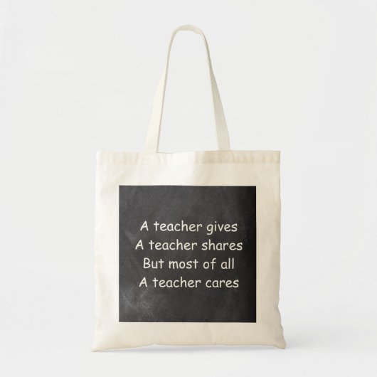 Leraar geeft aandelen voor Chalkboard Gift Idee Tote Bag (Voorkant)