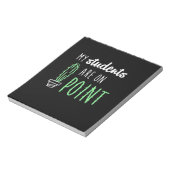 Leraar geeft mijn studenten een punt notitieblok (Linkerzijde)