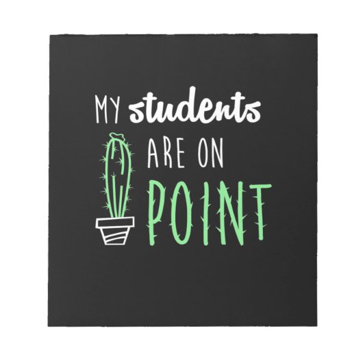 Leraar geeft mijn studenten een punt notitieblok (Voorkant)
