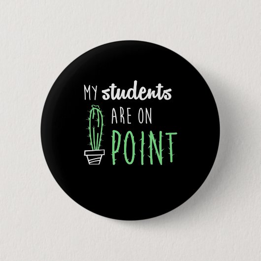 Leraar geeft mijn studenten een punt ronde button 5,7 cm (Voorkant)