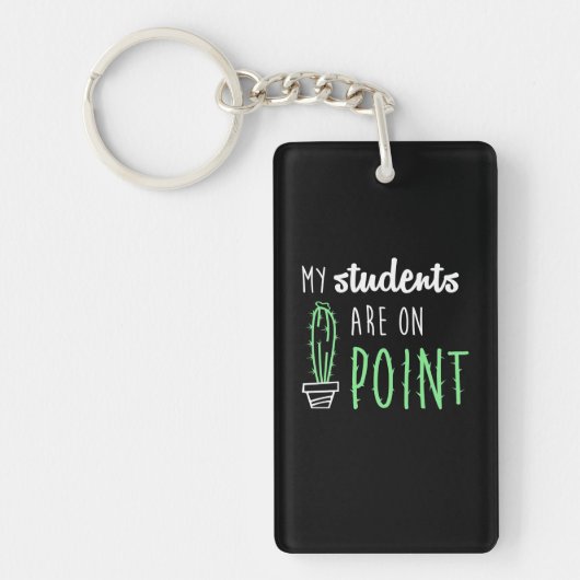 Leraar geeft mijn studenten een punt sleutelhanger (Voorkant)