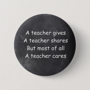 Leraar geeft schaarste in Chalkboard Design Gift Ronde Button 5,7 Cm
