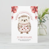 Leraar Gefeliciteerd met Valentijnsdag    Feestdagenkaart (Staand voorkant)