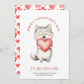 Leraar Gefeliciteerd met Valentijnsdag Feestdagenkaart (Voorkant / Achterkant)