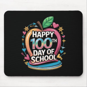 Leraar Gelukkige 100e Dag Van School Wiskunde Appe Muismat